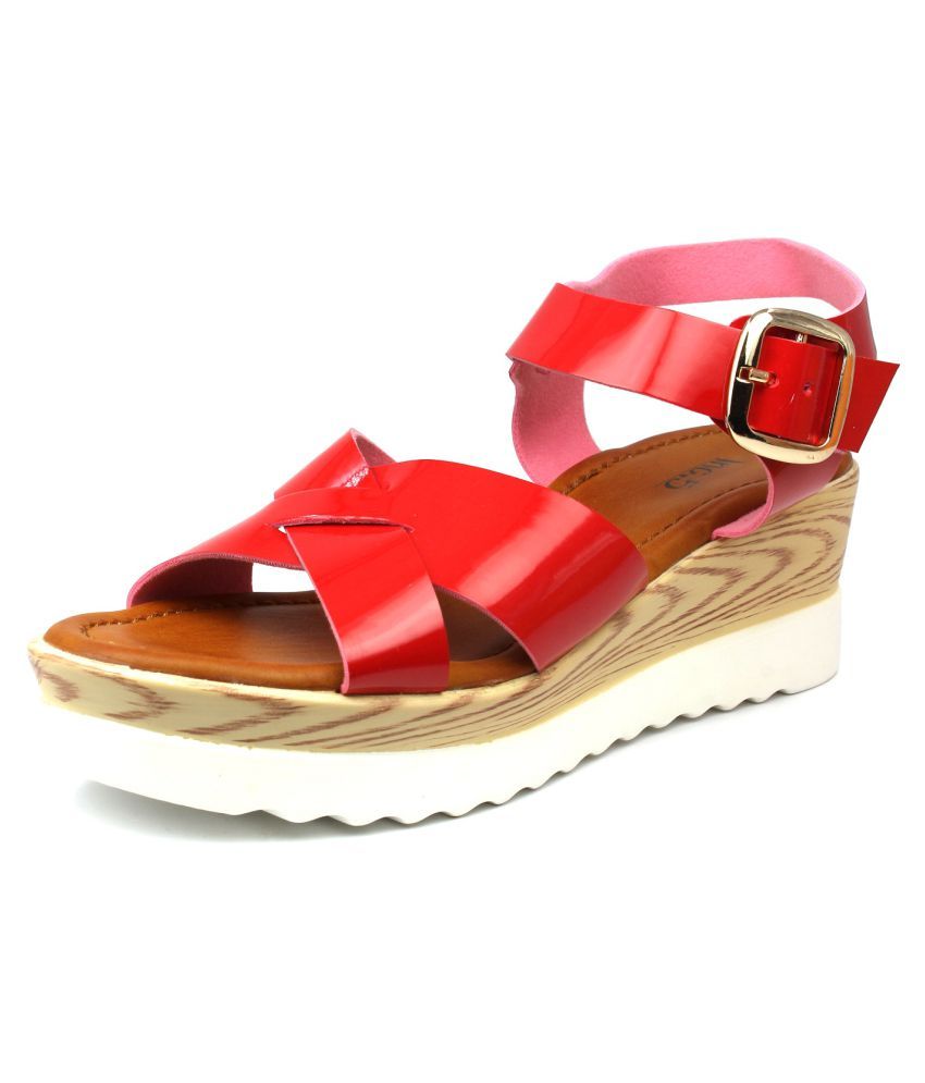 Inc.5 Red Wedges Heels Price in India- Buy Inc.5 Red Wedges Heels Online at Snapdeal