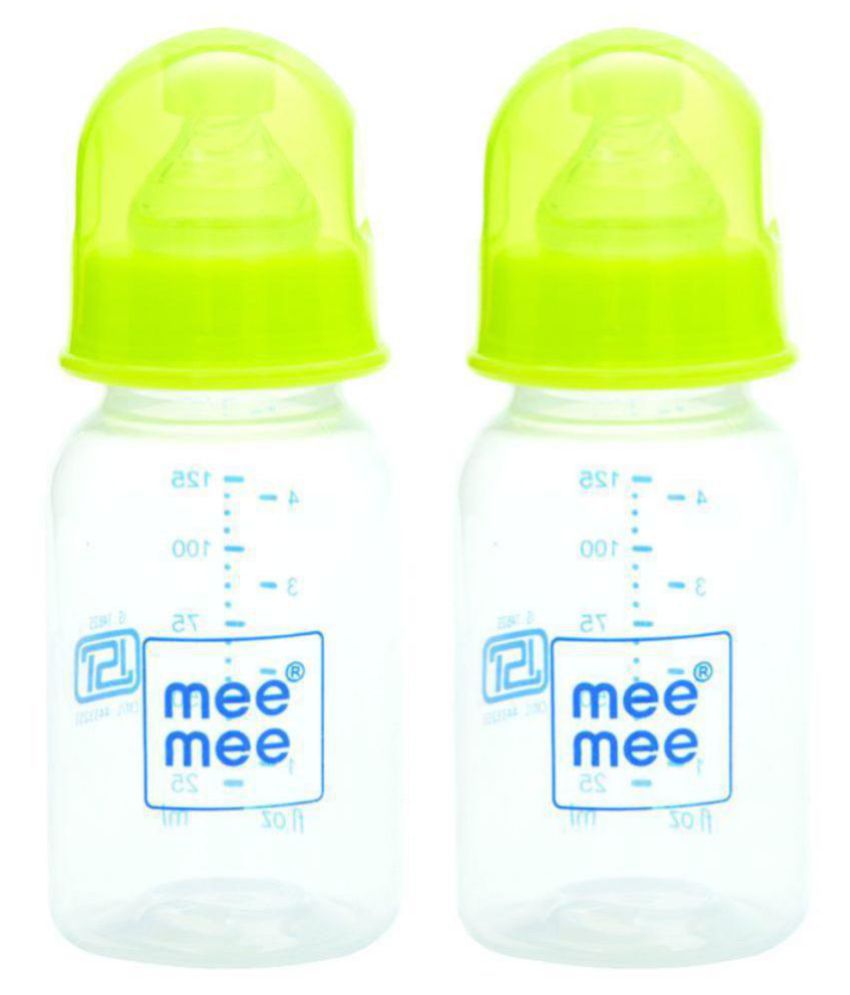 Mee Mee Green Feeding Bottle Pack of 2 - 125 ml