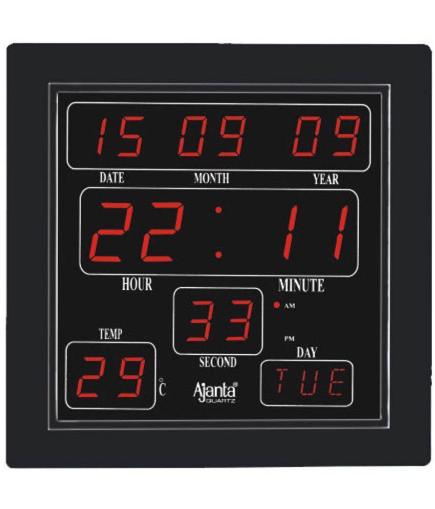 Ajanta Square Digital Wall Clock 20 Buy Ajanta Square Digital Wall