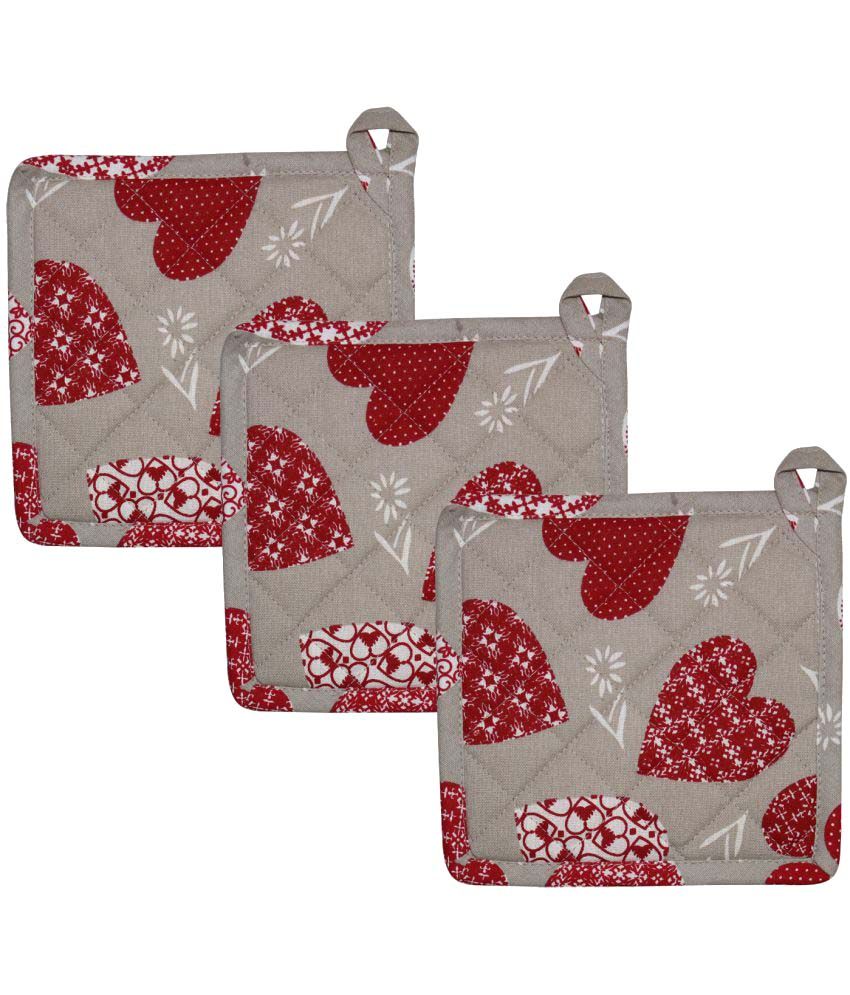 Airwill, Cotton Designer Kitchen Linen Set of Oven Pot Holders Pack