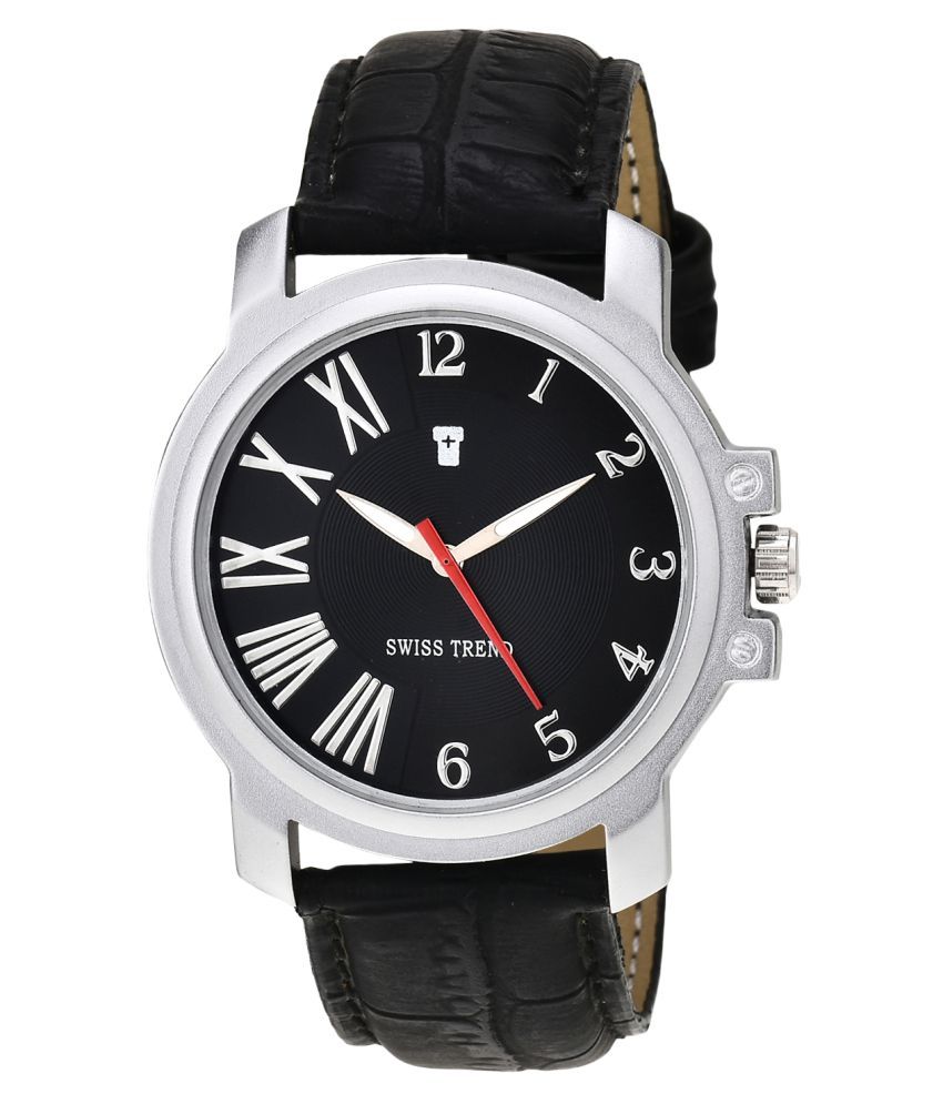 Swiss Trend Black Analog Watch Buy Swiss Trend Black Analog Watch