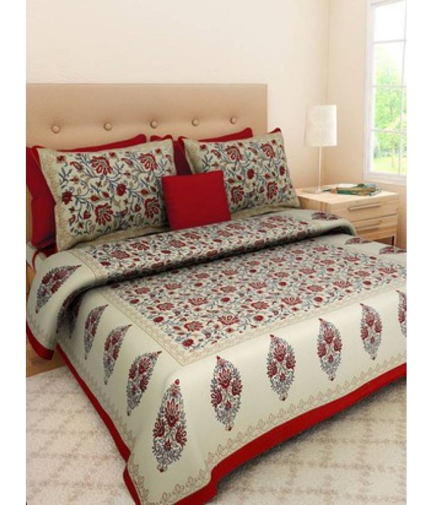Jaipur Prints King Cotton Multicolor 3D Print Bed Sheet Buy Jaipur