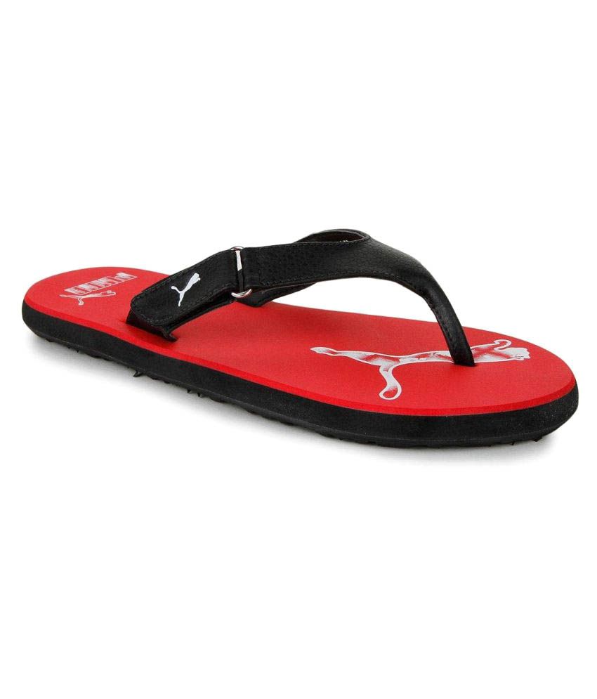 puma black thong flip flop