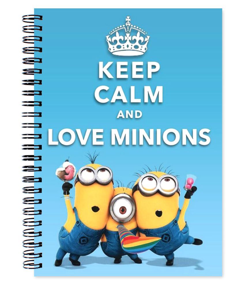 VenTechno Minions Designer Wirebound Ruled Paper Sheets Personal and Office Stationary Diary ...