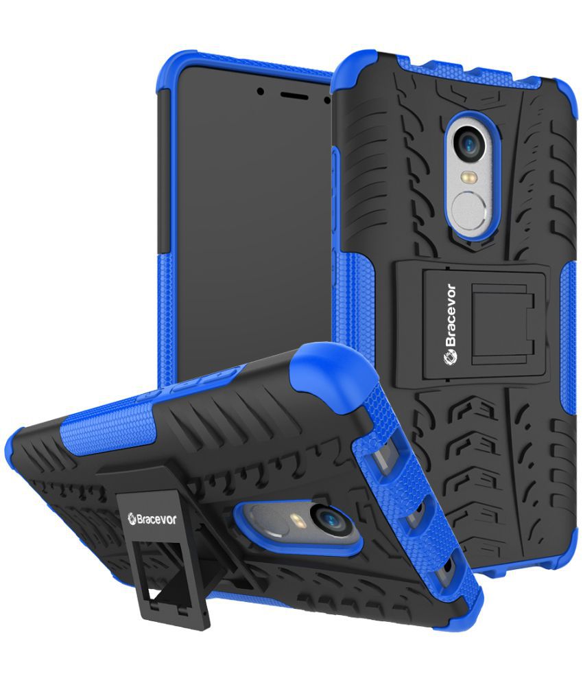     			Bracevor - Blue Cases with Stands Compatible For Xiaomi Redmi Note 4 ( Pack of 1 )