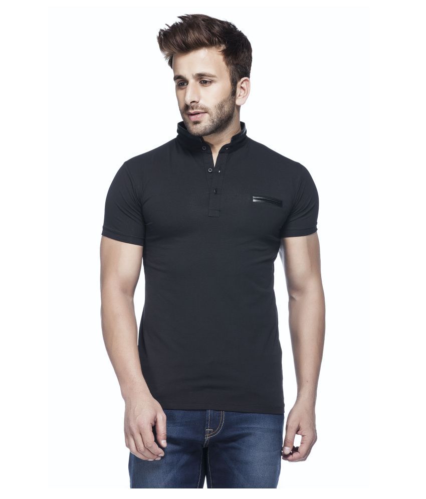 henley t shirt black