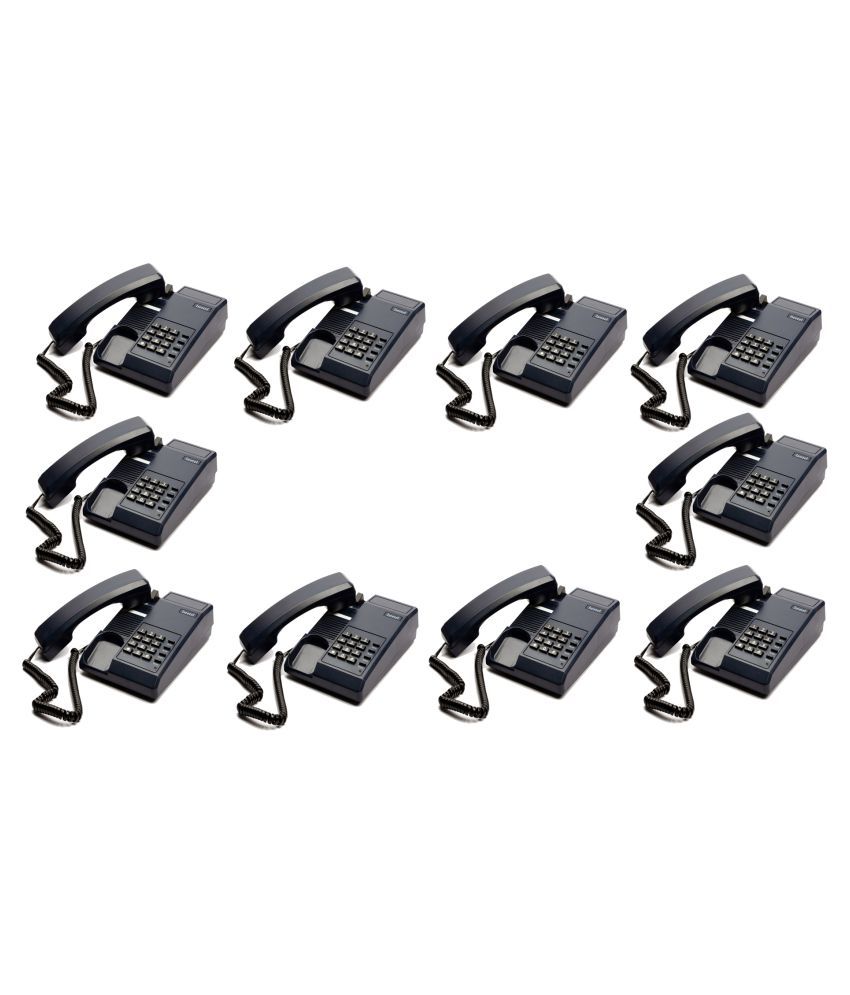 Buy Beetel C11 Combo Kit 10 Corded Landline Phone ( Black ) Online at