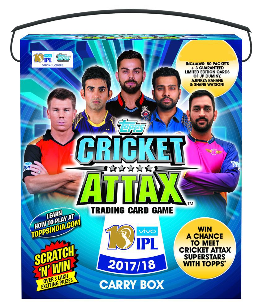 Topps Cricket Attax IPL CA 2017 50’s Multicolour Card Game