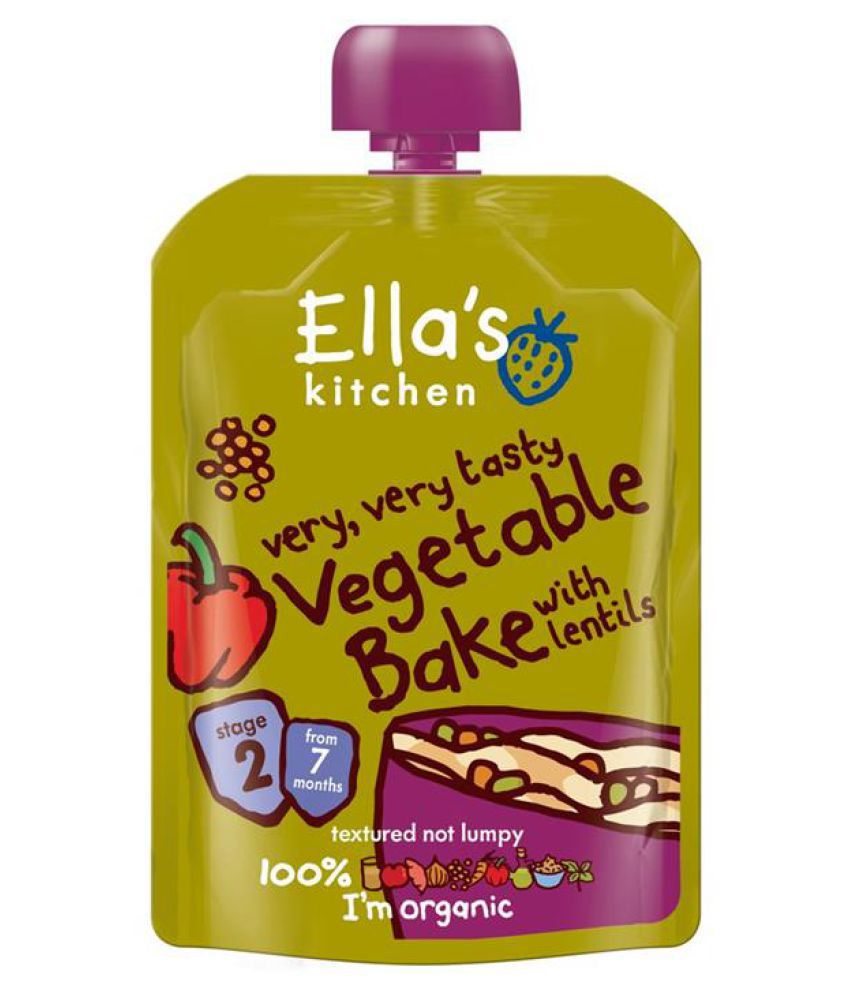 Ella's Kitchen Vegetable With Lentil Bake Snack Foods for 6 Months