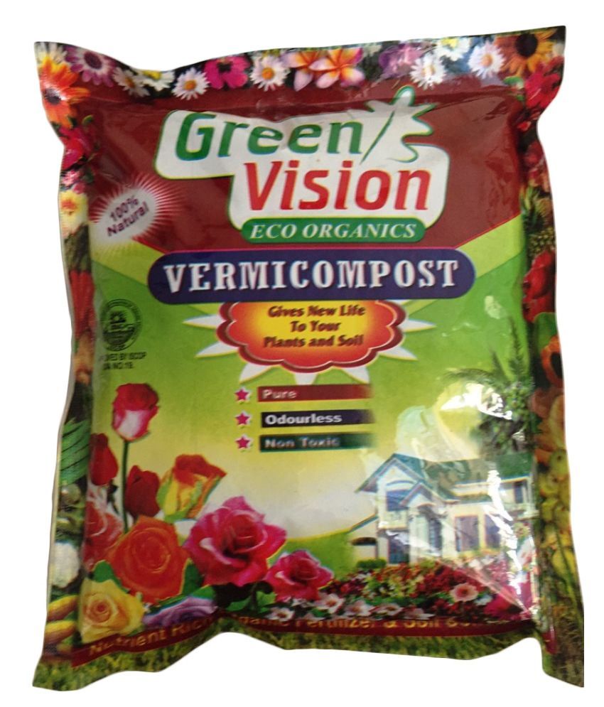 Greenvision Eco Organics Vermicompost 500 Gm Organic Fertilizer 100 Gms ...