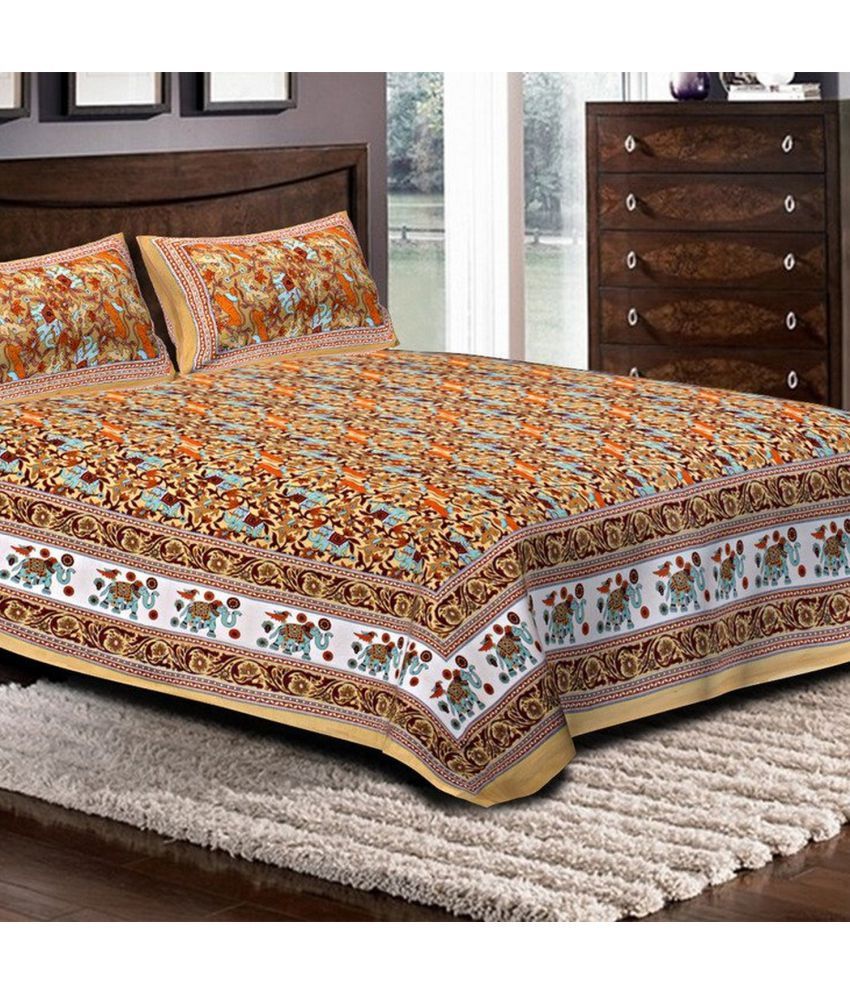 2dots King Cotton Brown Animal Bed Sheet Buy 2dots King Cotton Brown