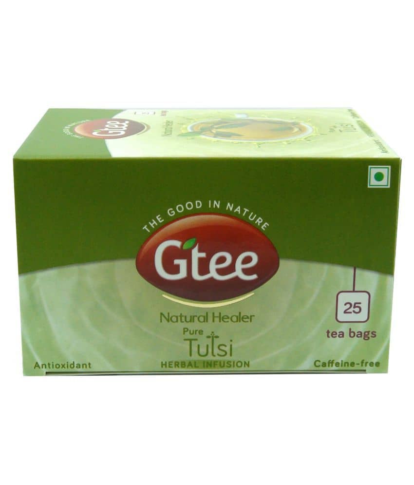 GTEE Herbal Infusion 100% Pure Tulsi Green Tea Bags 50 no.s Pack of 2 ...