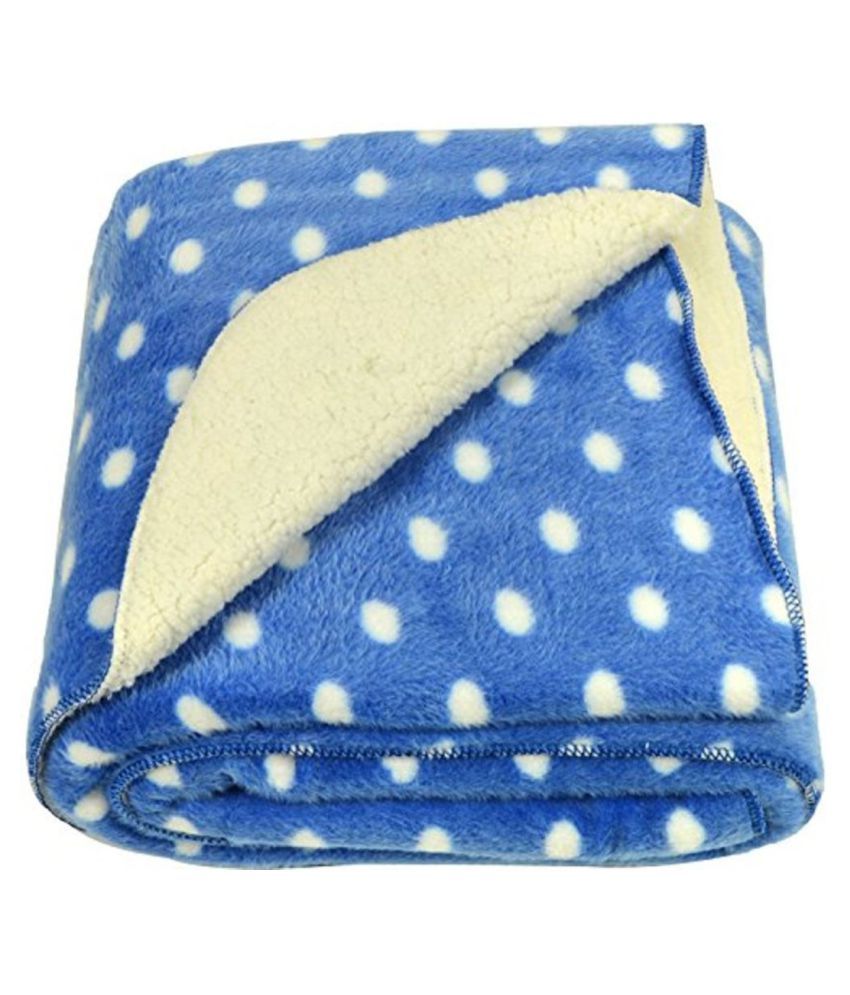 Love Bird Blue Polyester Baby Blanket ( 101 cm × 76 cm 1 pcs) Buy