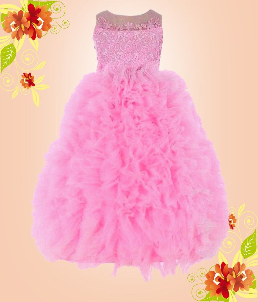 net pink gown