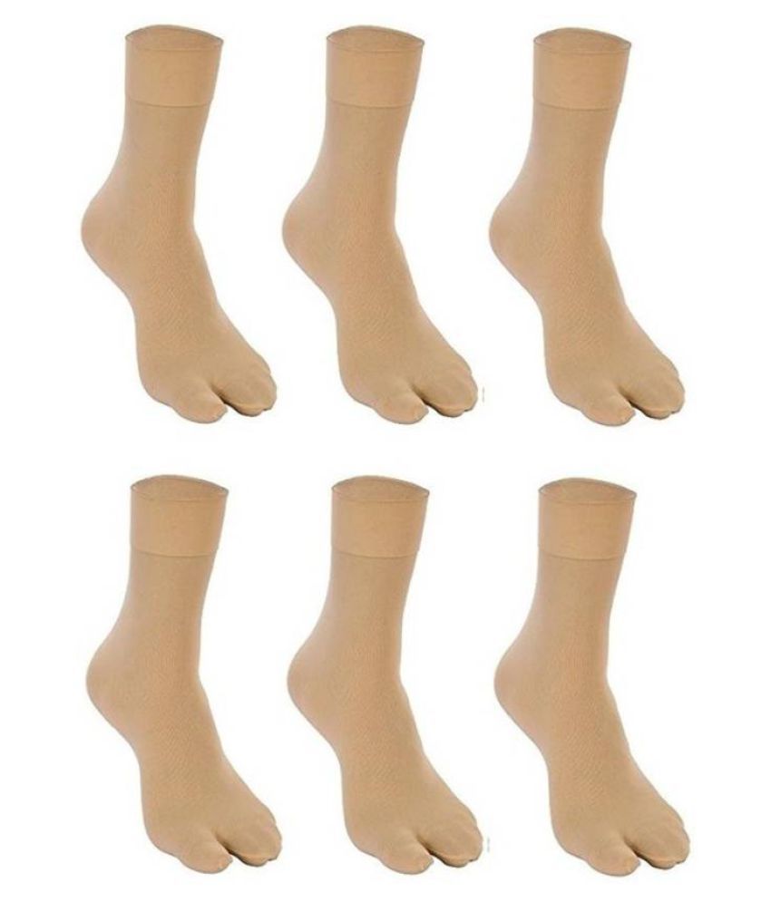     			Tahiro Beige Casual Thumb Socks