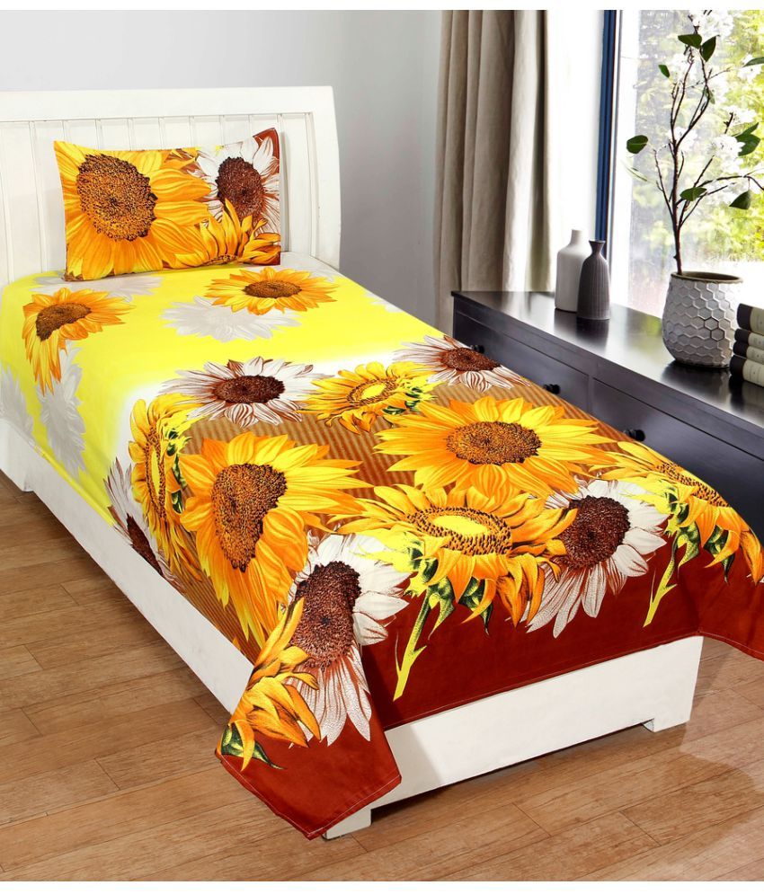 Homefab India Single Poly Cotton Multi 3D Print Bed Sheet Buy Homefab India Single Poly Cotton