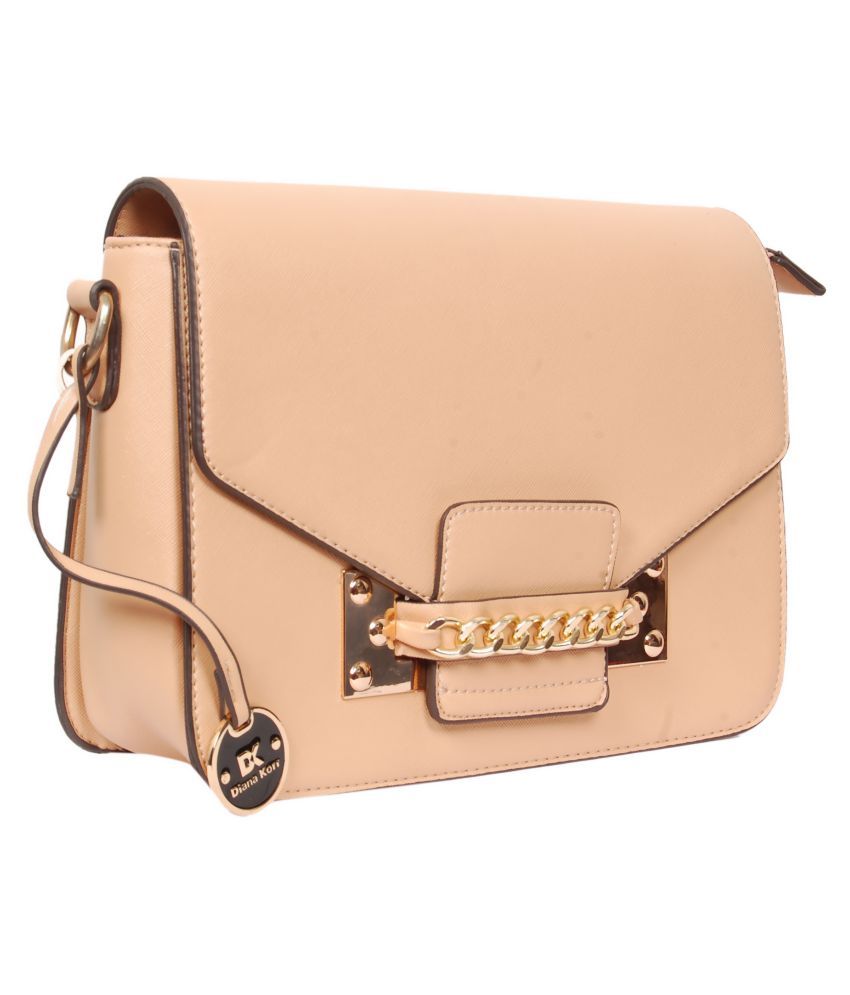 Diana Korr Beige P.U. Shoulder Bag Buy Diana Korr Beige P.U. Shoulder