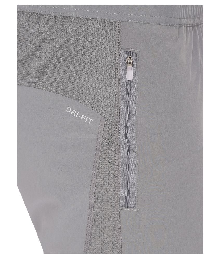 nike grey polyester lycra trackpants