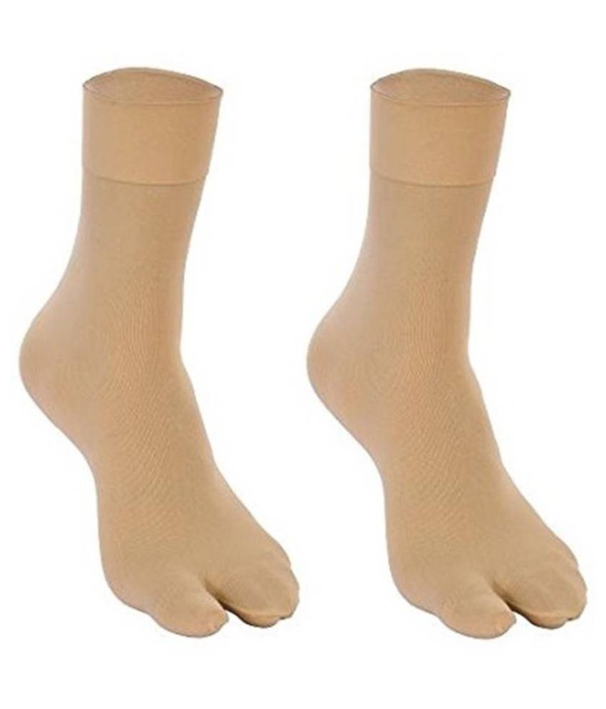     			Tahiro Beige Casual Thumb Socks