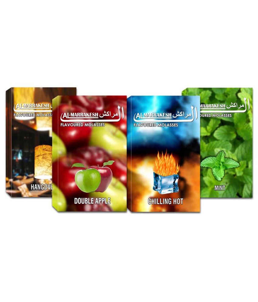 Al Marrakesh White Hookah Flavours Pack of 4 available at SnapDeal for