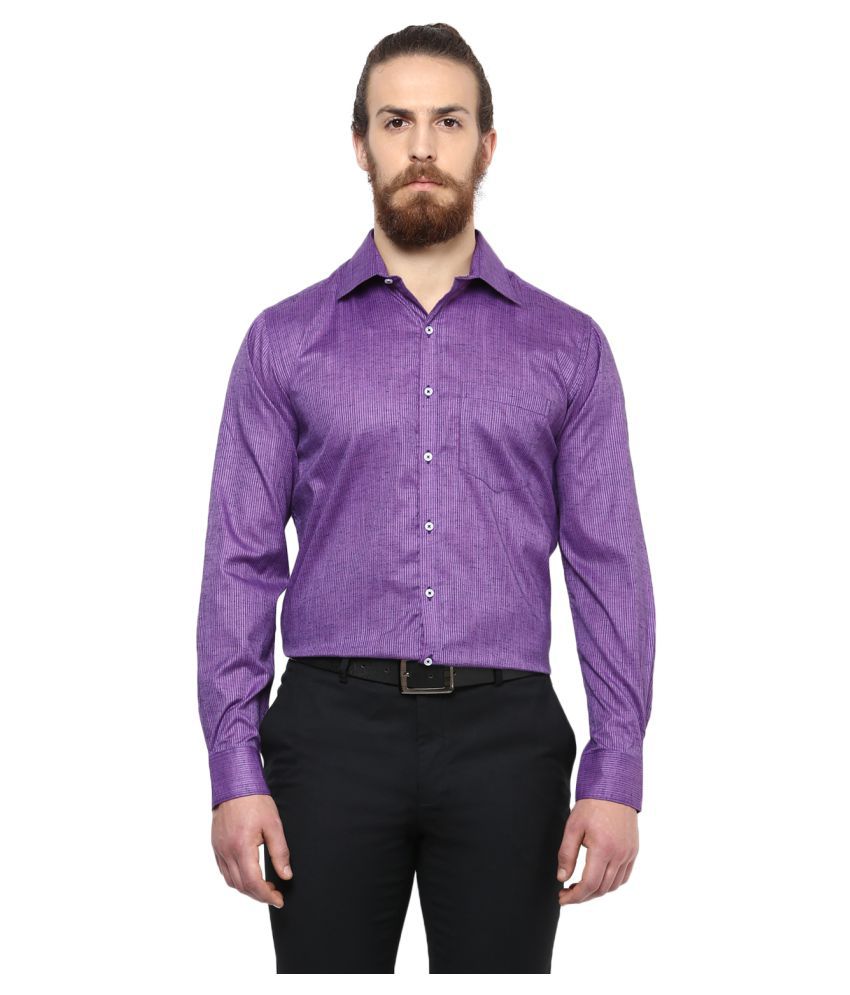 Copperline Purple Formal Slim Fit Shirt - Buy Copperline Purple Formal ...