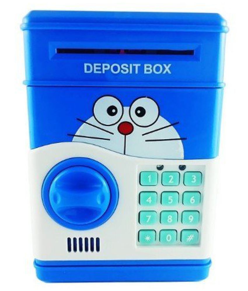 Tuelip Doremone Design Money Safe Kids Piggy Savings Bank with