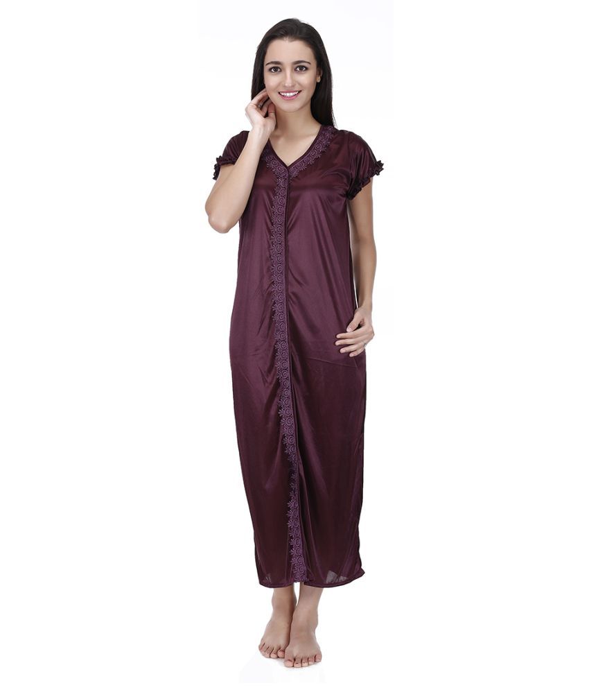 Buy Muassa Poly Satin Nighty And Night Gowns Online At Best Prices In