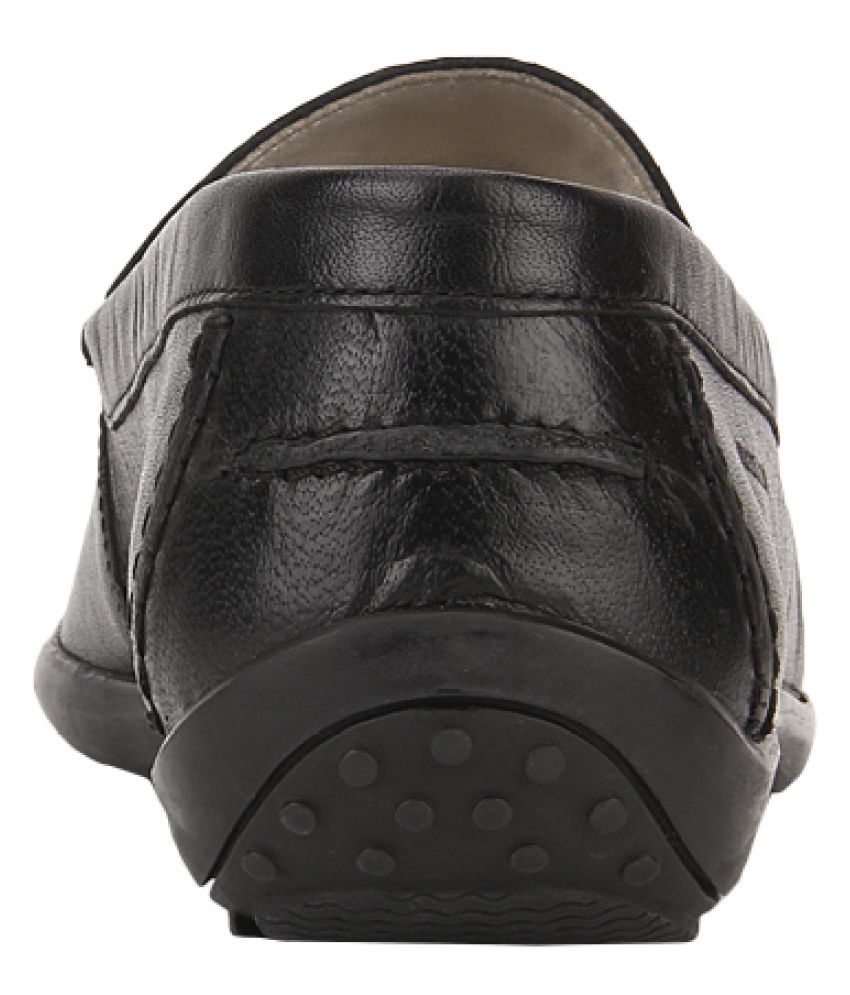 woodland leather black shoes