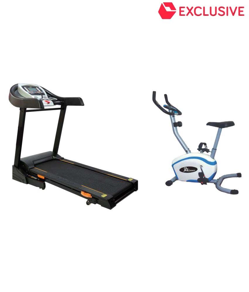 Fit24 Fitness Combo of 3HP Motorized treadmill with Bike Buy