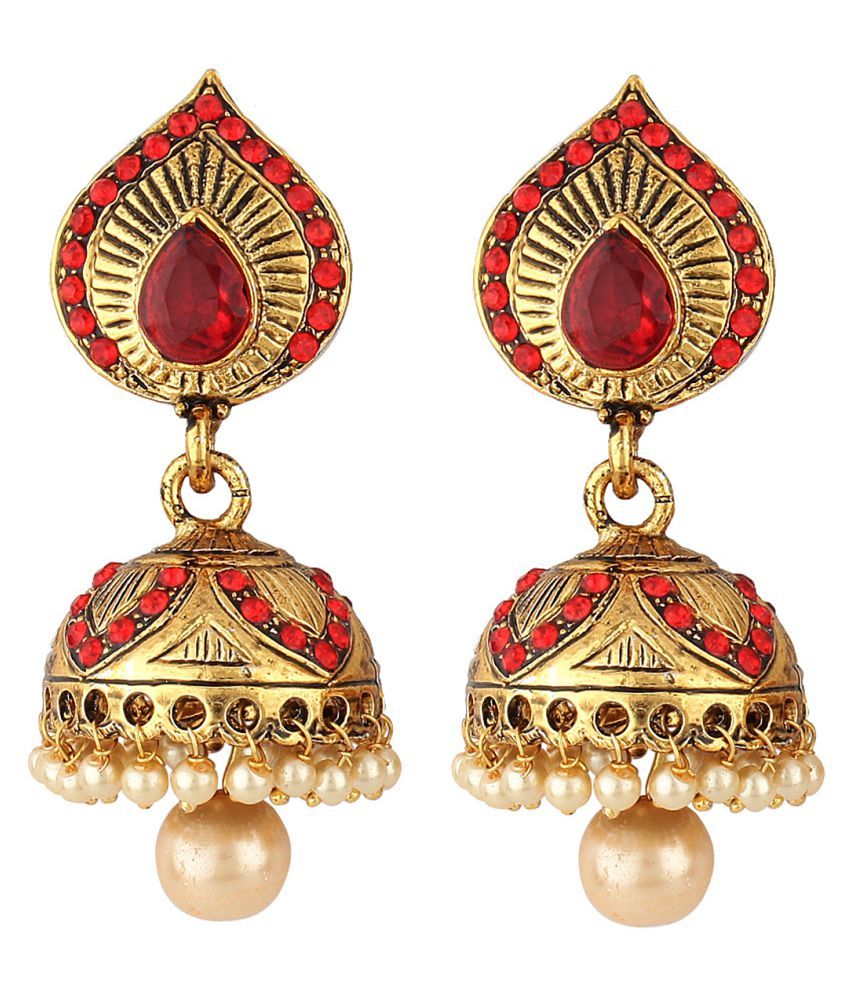 Jewels Gold Alloy Party Wear Jhumki Earrings for Women - Buy Jewels ...