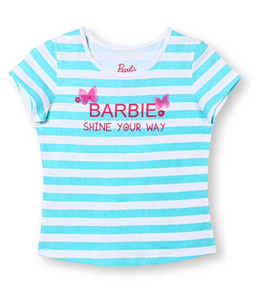     			Barbie basic T-shirt with 3D butterflies