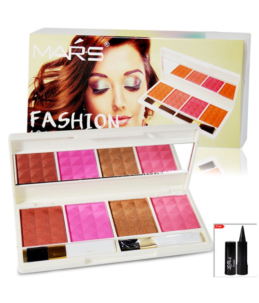     			Mars Fashion 4 Color Pressed Powder Blush With Free Kajal Multicolour 14 gm