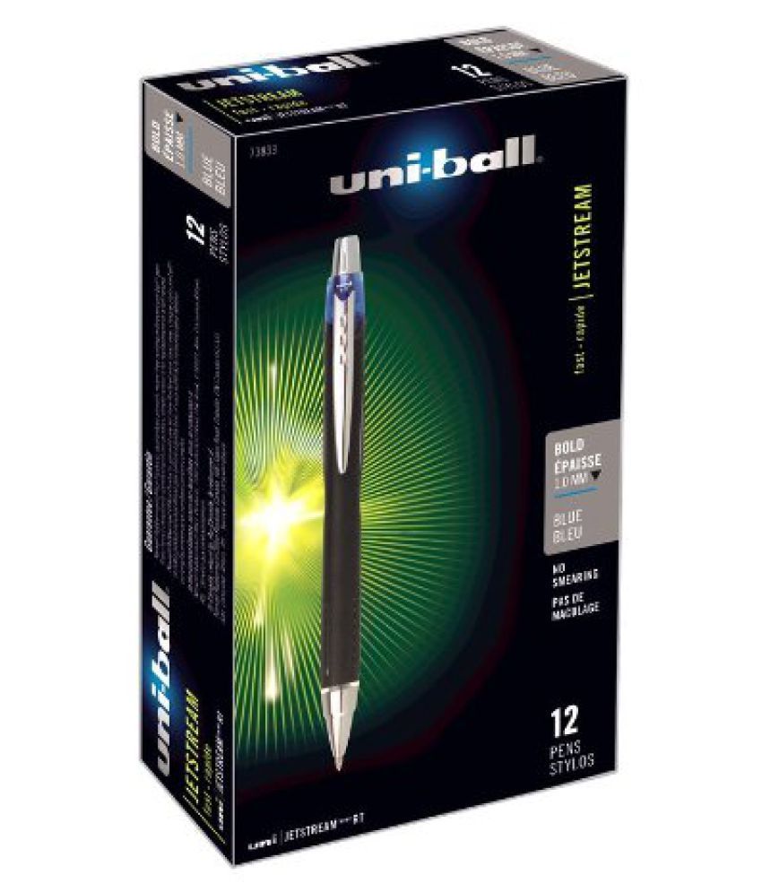 uniball Jetstream RT Ballpoint Pens, Bold Point (1.0mm), Blue, 12