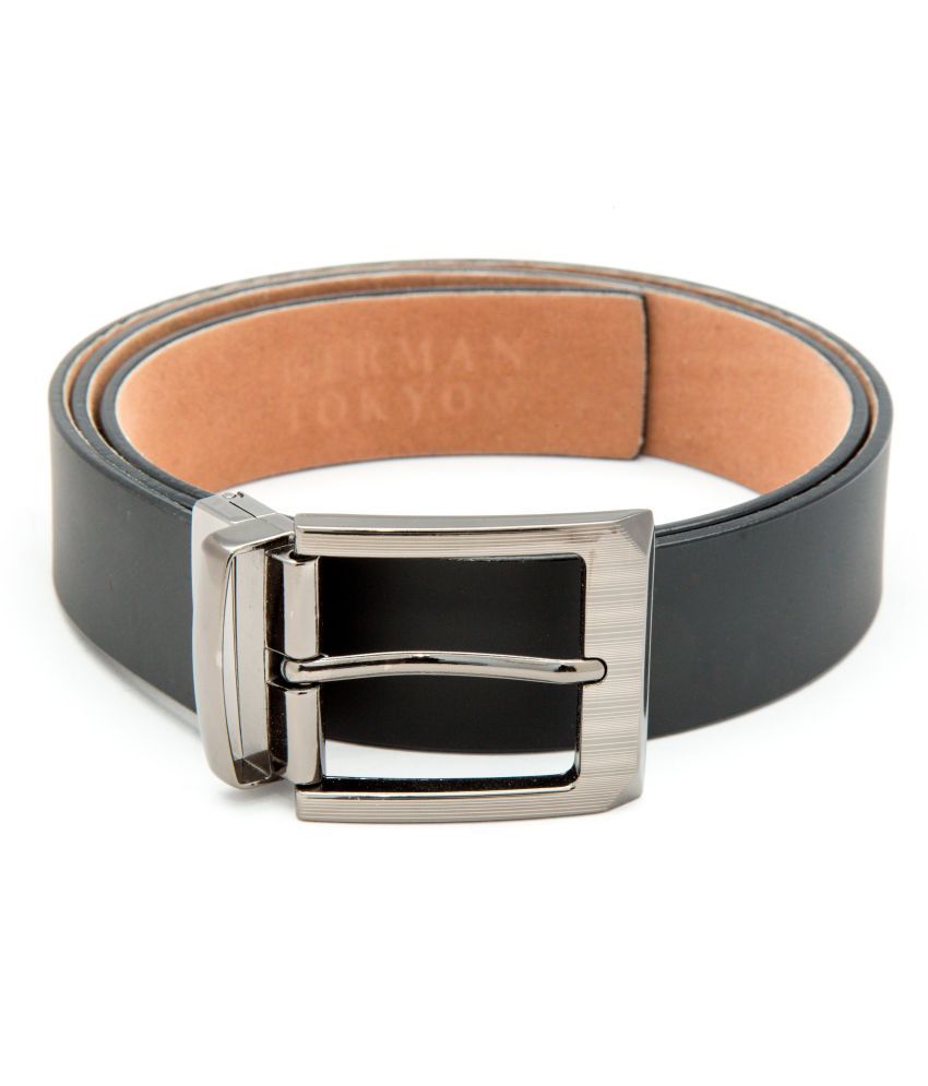 TheWhoop Black Leather Formal Belts: Buy Online at Low Price in India ...