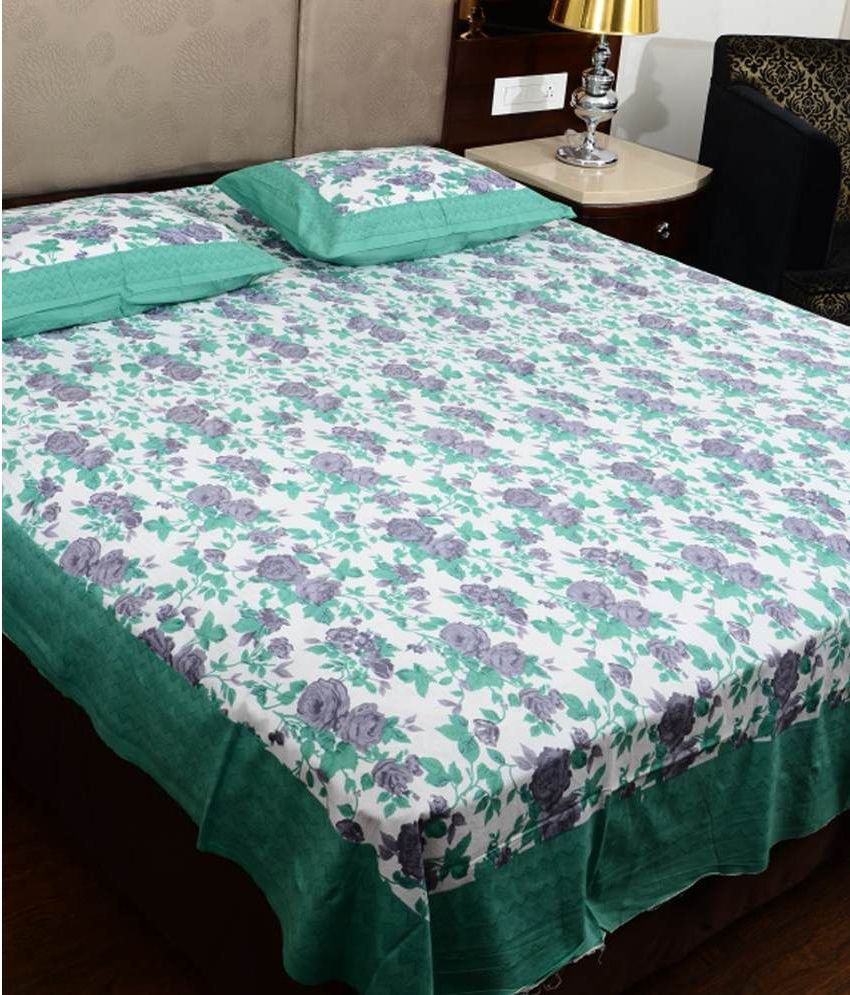     			Uniqchoice Double Cotton Multicolor Floral Bed Sheet