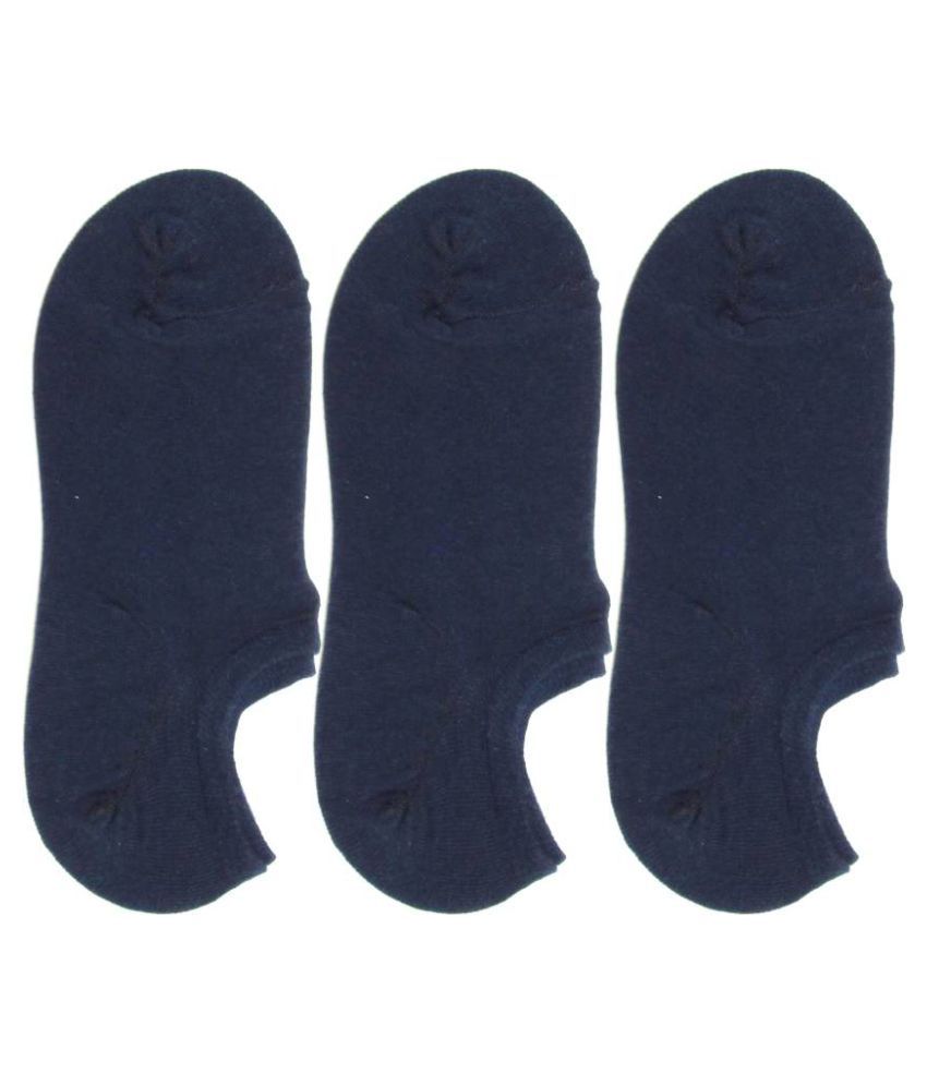     			Tahiro Blue Cotton Formal Footies Loafer Socks - Pack Of 3