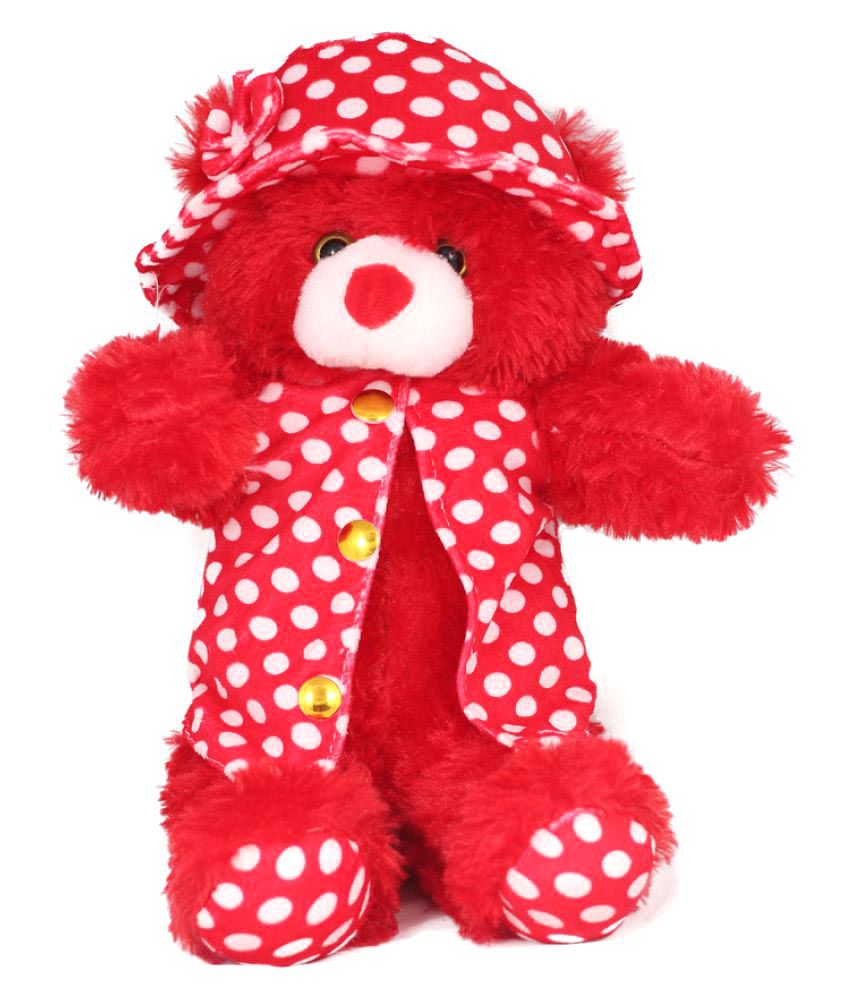     			Tickles Jacket Teddy Stuffed Soft Plush Animal Toy for Kids (Size: 35 cm Color: Red)