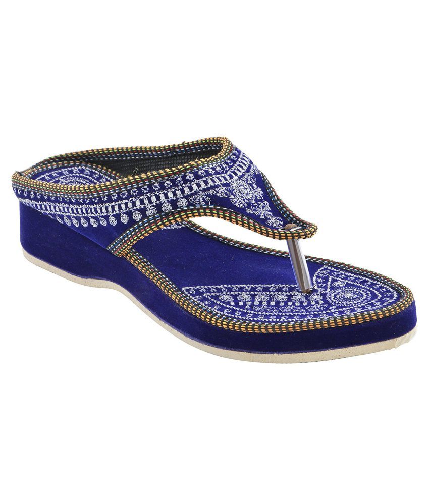 fancy blue flats
