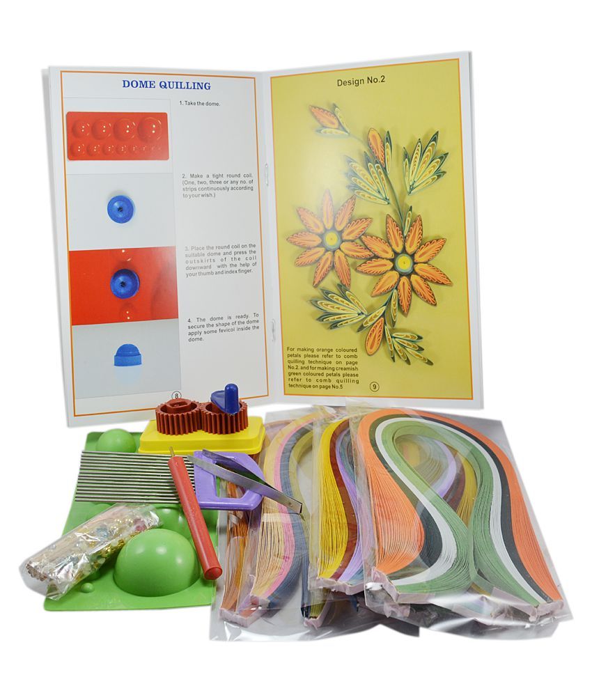 Saamarth Impex Quilling Paper Set ,Art & Craft Kit ,Craft Accessories With Making Guide Book SI
