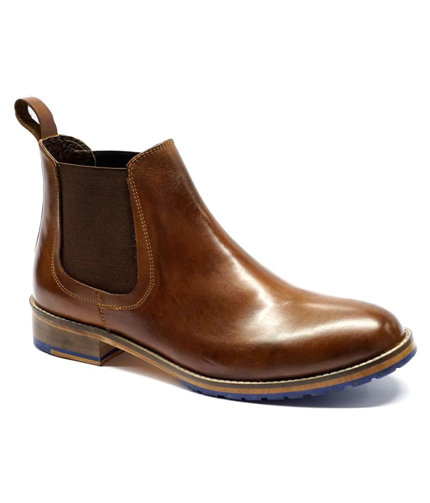 tanned chelsea boots