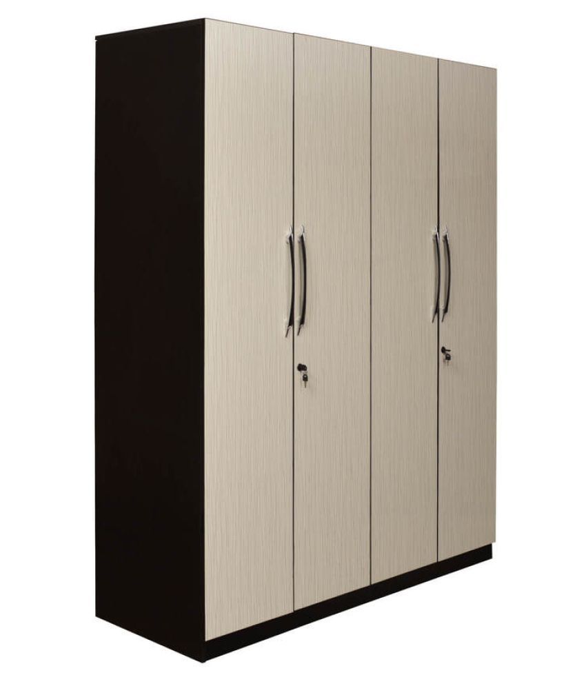 4 door glossy wardrobe in iveory Buy Online at Best Price in India on
