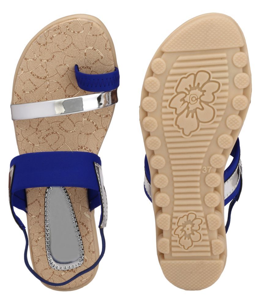 flats with blue sole