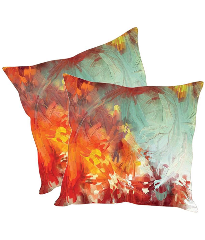     			Mukesh Handicrafts Set of 2 60X60 cm (24 X 24) Cushion Covers Abstract Themed