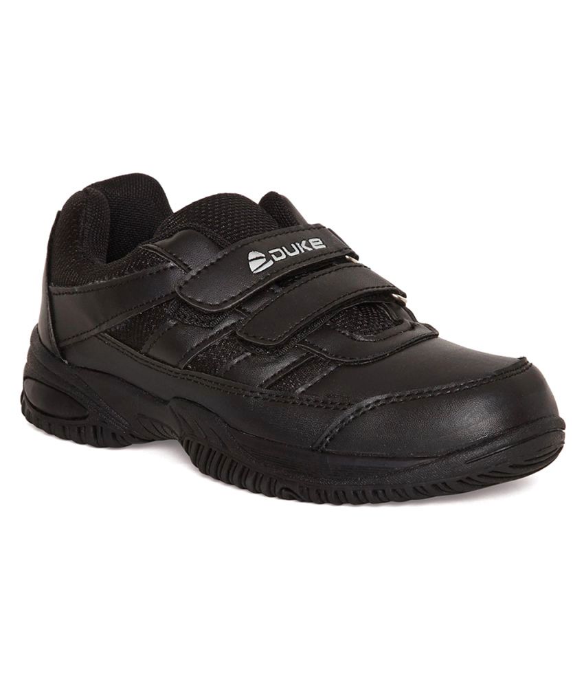     			Duke Unisex Black Synthetic School Shoes
