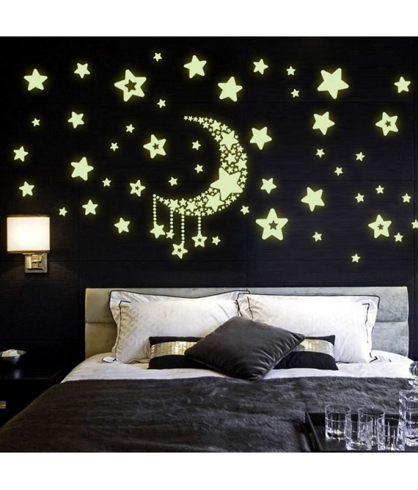     			Jaamso Royals Star PVC Yellow Wall Sticker - Pack of 1