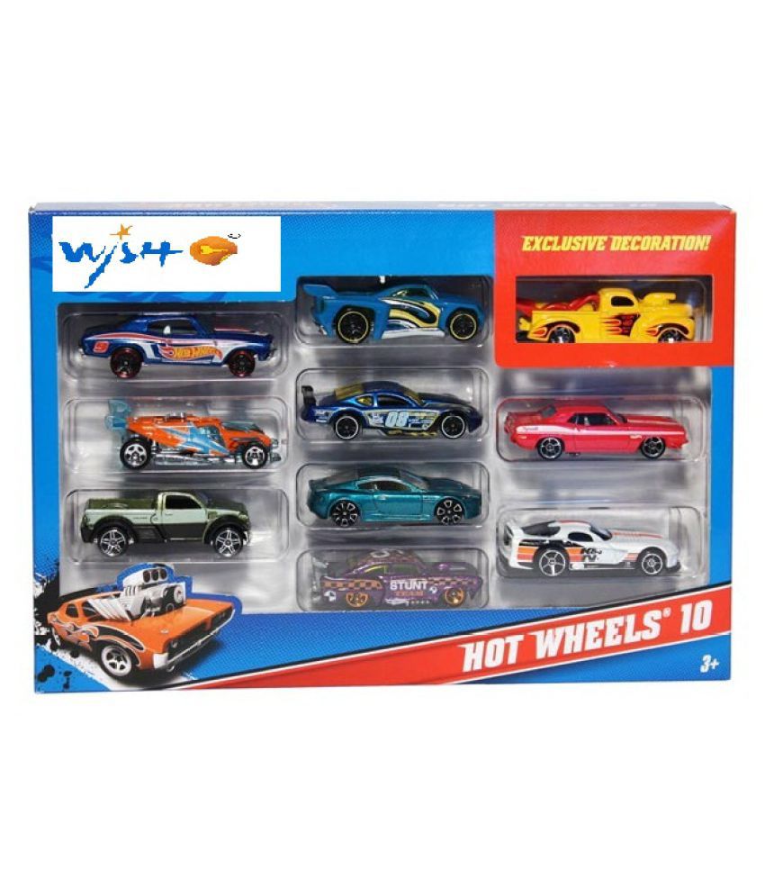     			Hot Wheels Die Cast Cars Set of 10 Gift Pack