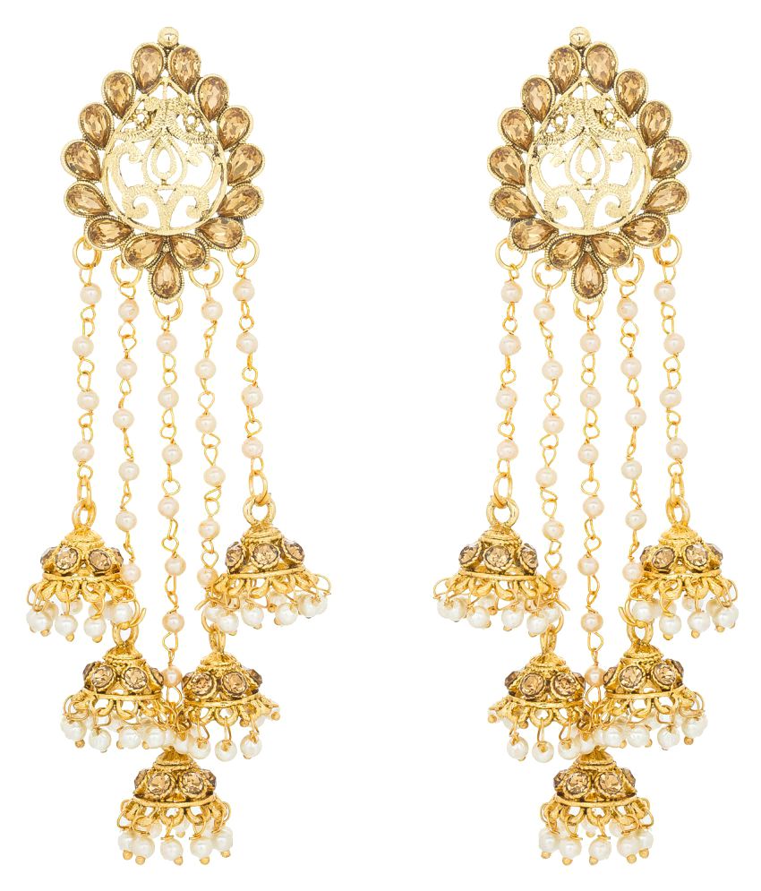 The Luxor Designer Golden Jhumki Tassel Earrings - Buy The Luxor ...