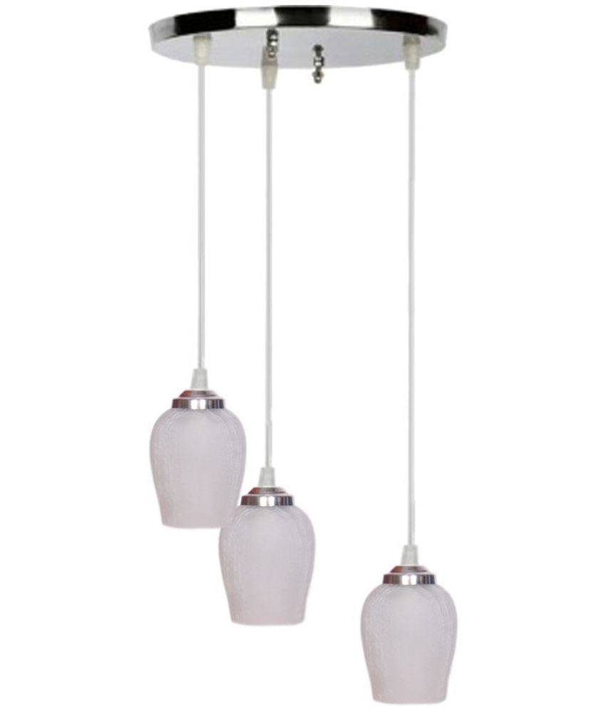     			Somil Glass Exclusive Pendant White - Pack of 1