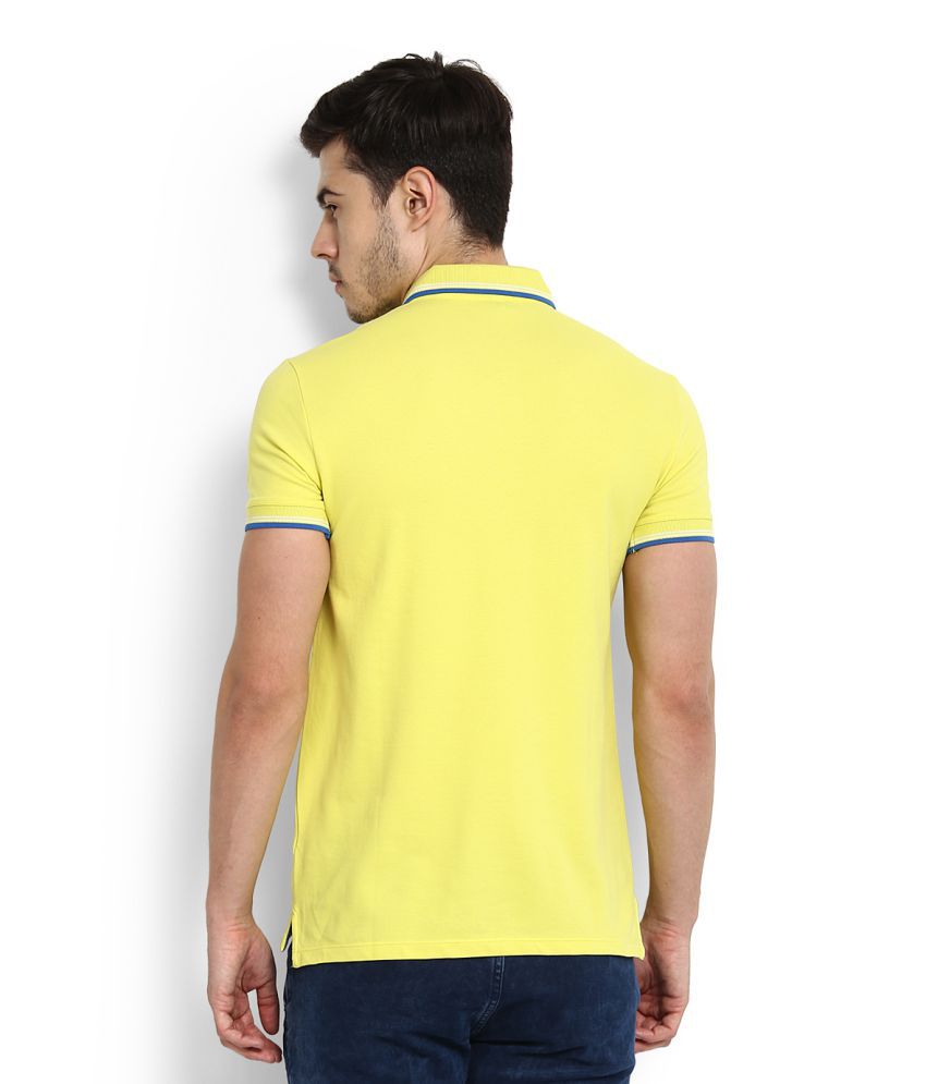 United Colors of Benetton Yellow Regular Fit Polo T Shirt - Buy United ...