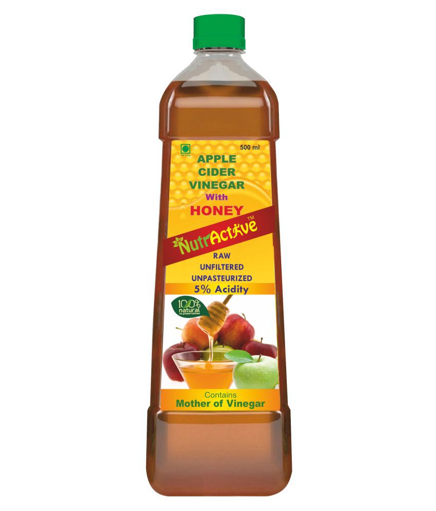     			NutrActive Natural Apple Cider Vinegar with Mother Vinegar, 500 ml Unflavoured Single Pack